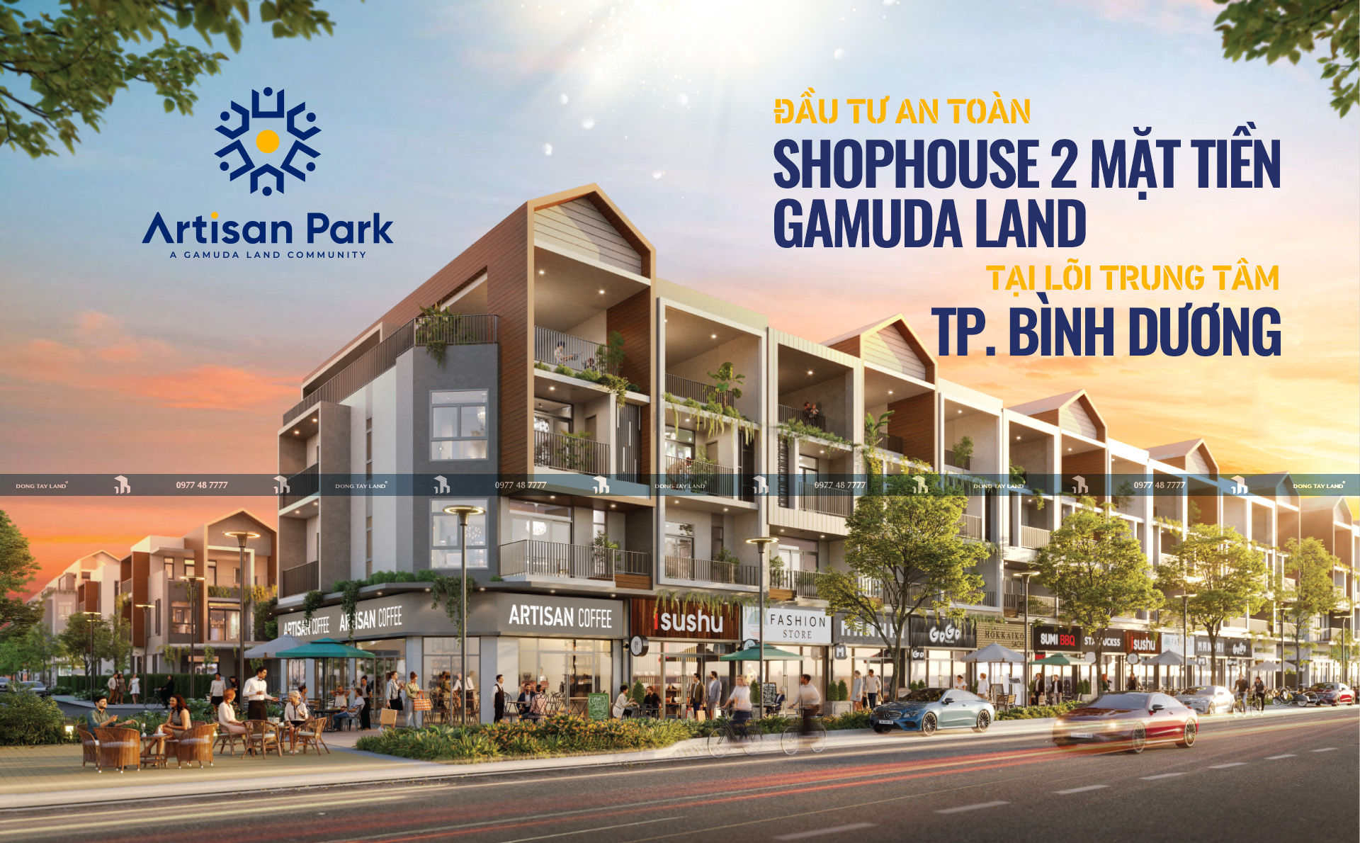 Artisan Park Shophouse - 100% Shophouse 2 Mặt Tiền Gamuda Land