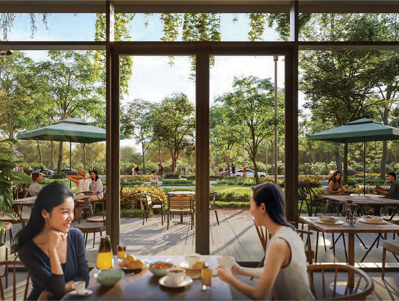 Không gian F&B cao cấp tại Artisan Park với view công viên xanh